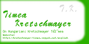 timea kretschmayer business card